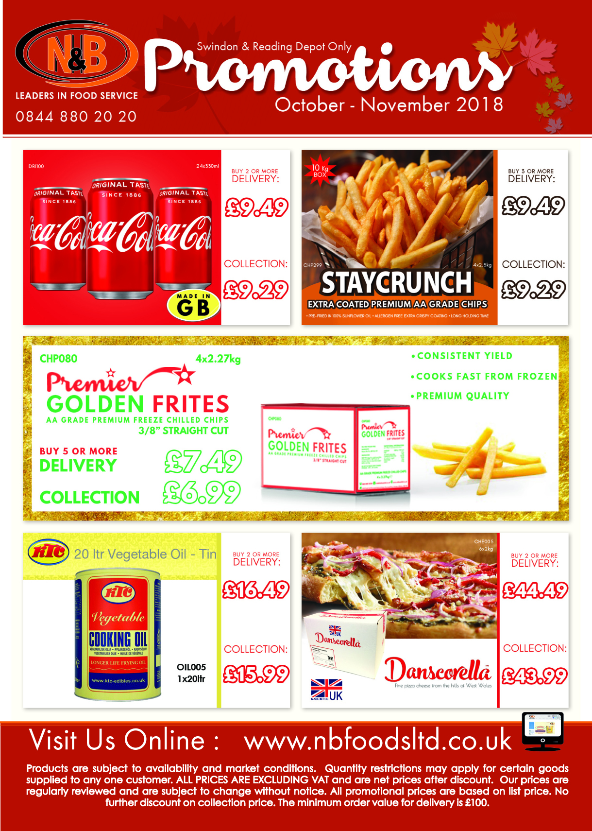 Leaders in Food Service, N & B Foods LTD Food Supplier