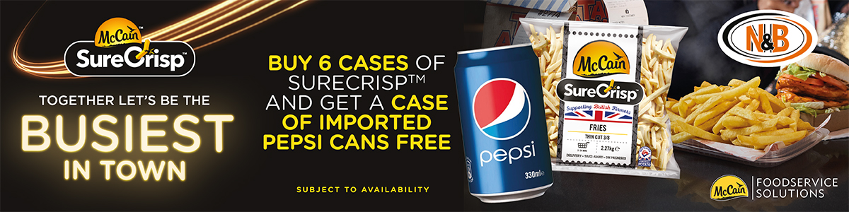 Buy 6 McCain SureCrisp Chips - get 1 Imported Pepsi Cans free