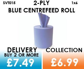 blue centrefeed roll