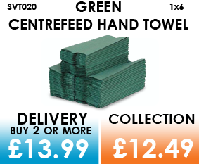 green centrefeed hand towels