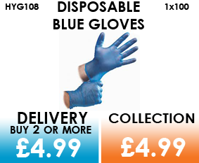 disposable blue gloves