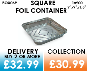 square foil container