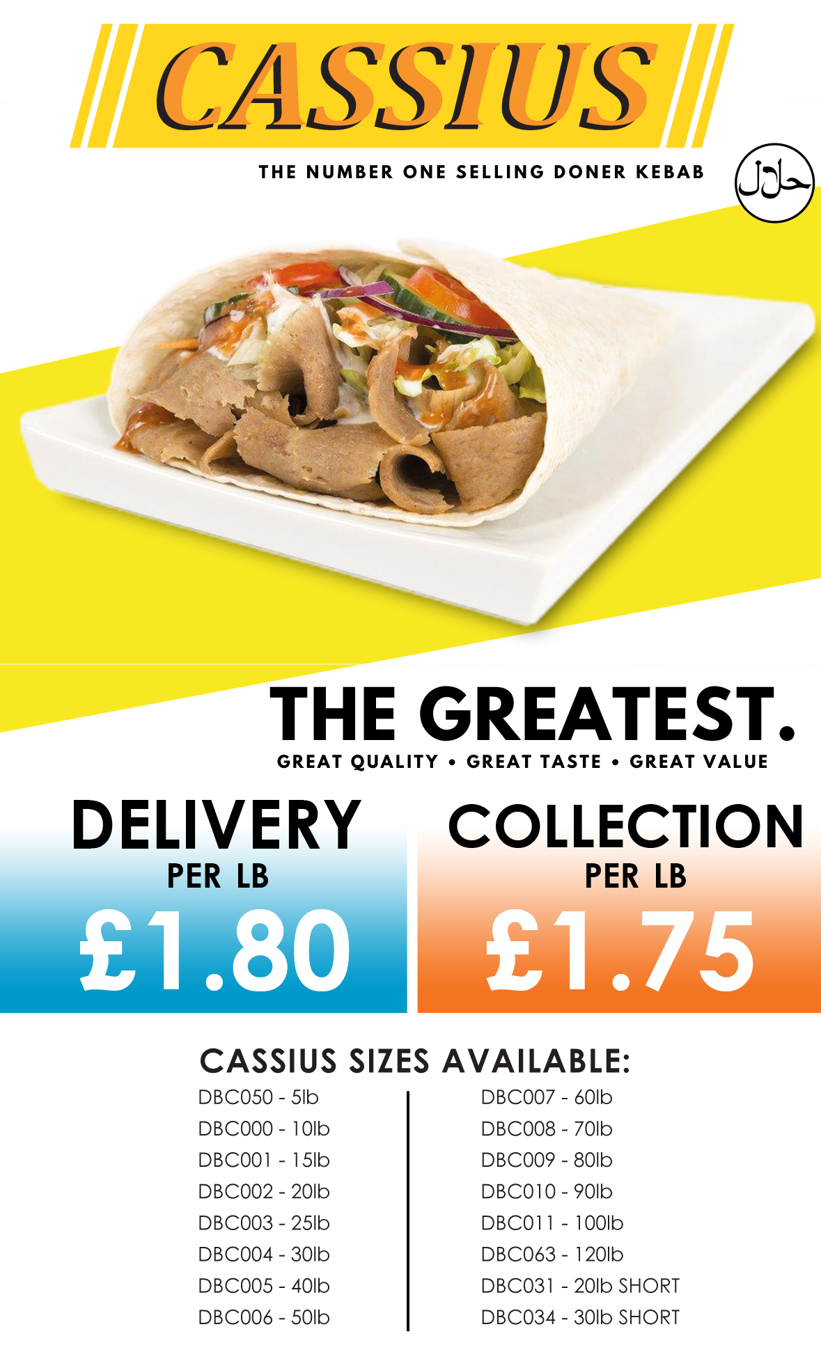 Cassisus Halal Doner Kebab