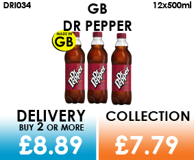 gb dr pepper 500ml bottles