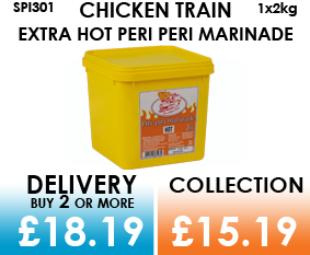 Chicken Train extra hot peri peri marinade