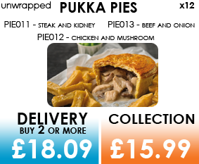 unrapped Pukka Pies